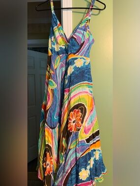 Sale 3/$20  
Jams World Multicolor Floral Swirl A-Line Skirt